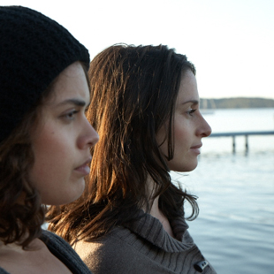 girls looking out to sea